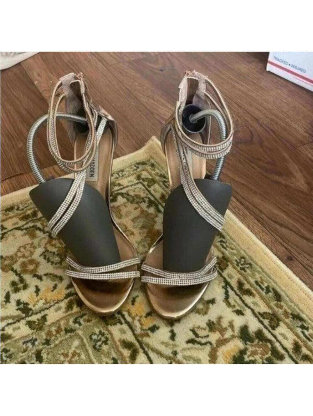 Steve Madden Sweetest Copper and Rhinestone Formal Wedding High Stiletto heels
